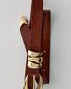 BDG BDG Mia Modern Buckle Leather Belt in Brown, Women's at Urban Outfitters - 1