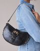 BDG BDG Mira Belted Faux Leather Crescent Bag in Black, Women's at Urban Outfitters - 1