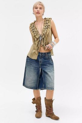 BDG BDG Missouri Baggy Jorts in Vintage Denim Light, Women's at Urban Outfitters
