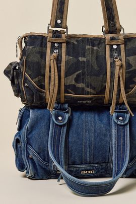 BDG BDG Mixed Medium Charm Shoulder Bag in Camo, Women's at Urban Outfitters
