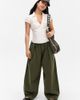 BDG BDG Nadine Ruched Cap Sleeve Button-Down Shirt in White, Women's at Urban Outfitters - 1