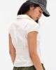 BDG BDG Nadine Ruched Cap Sleeve Button-Down Shirt in White, Women's at Urban Outfitters - 3