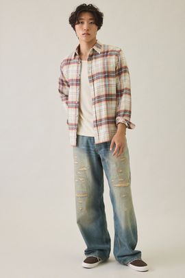 BDG BDG Nitro Repaired Baggy Fit Jeans in Dirty Repair, Men's at Urban Outfitters
