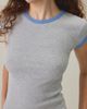 BDG BDG Off-Duty Ribbed Crew Neck Short Sleeve Tee in Light Grey, Women's at Urban Outfitters - 3