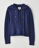 BDG BDG Off Campus Double Breasted Hooded Cardigan in Navy, Women's at Urban Outfitters - 6