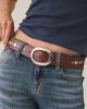 BDG BDG Oval Buckle Studded Leather Belt in Brown, Women's at Urban Outfitters - 1