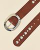 BDG BDG Oval Buckle Studded Leather Belt in Brown, Women's at Urban Outfitters - 4