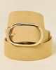 BDG BDG Oval Buckle Wide Suede Belt in Tan, Women's at Urban Outfitters - 2