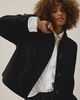 BDG BDG Penny Ruched Short Swing Peacoat Jacket in Black, Women's at Urban Outfitters - 1