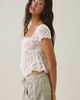 BDG BDG Piper Sheer Lace Cap Sleeve Babydoll Top in White, Women's at Urban Outfitters - 4