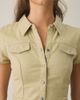 BDG BDG Polly Linen Short Sleeve Utility Romper in Tan, Women's at Urban Outfitters - 4