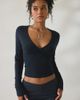 BDG BDG Pretty Sweet Surplice V-Neck Sweater in Black, Women's at Urban Outfitters - 2