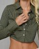 BDG BDG Primrose Cropped Long Sleeve Button-Down Blouse in Yellow, Women's at Urban Outfitters - 2