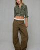 BDG BDG Primrose Cropped Long Sleeve Button-Down Blouse in Yellow, Women's at Urban Outfitters - 3