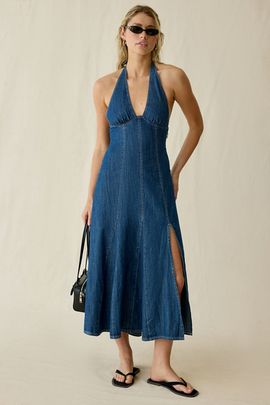 bdg riley denim mini dress BDG Riley Denim Mini Dress