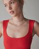 BDG BDG Ribbed Square Neck Tank Top in Maroon, Women's at Urban Outfitters - 2