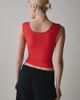 BDG BDG Ribbed Square Neck Tank Top in Maroon, Women's at Urban Outfitters - 3