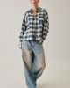 BDG BDG Riley Oversized Flannel Button-Down Shirt in Blue, Women's at Urban Outfitters - 2