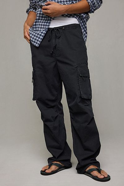 BDG BDG Ripstop Retro-Baggy Cargo Pants in Jet Black Washed, Men's at Urban Outfitters