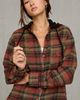 BDG BDG Rori Hooded Oversized Flannel Button-Down Shirt in Red, Women's at Urban Outfitters - 1