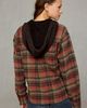 BDG BDG Rori Hooded Oversized Flannel Button-Down Shirt in Red, Women's at Urban Outfitters - 2