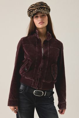 BDG BDG Roxanne Corduroy Chore Jacket in Maroon, Women's at Urban Outfitters