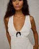 BDG BDG Samia Bow Detail Plunging V-Neck Tank Top in Ivory, Women's at Urban Outfitters - 1