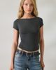 BDG BDG Seb Cap Sleeve Boatneck Tee in Black, Women's at Urban Outfitters - 1