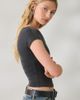 BDG BDG Seb Cap Sleeve Boatneck Tee in Black, Women's at Urban Outfitters - 2