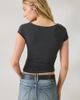BDG BDG Seb Cap Sleeve Boatneck Tee in Black, Women's at Urban Outfitters - 3