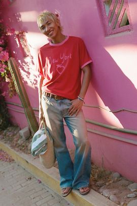 BDG BDG Slacker Relaxed Flare Jeans in Vintage Denim Light, Men's at Urban Outfitters