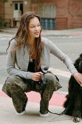 BDG BDG So Soft Cardigan in Grey, Women's at Urban Outfitters