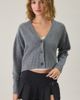 BDG BDG So Soft V-Neck Cardigan in Dark Grey, Women's at Urban Outfitters - 1
