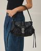 BDG BDG Sophia Buckled Faux Leather Shoulder Bag in Black, Women's at Urban Outfitters - 1