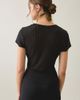 BDG BDG Soren Reversible Surplice Short Sleeve Top in Black, Women's at Urban Outfitters - 2