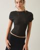 BDG BDG Soren Reversible Surplice Short Sleeve Top in Black, Women's at Urban Outfitters - 5