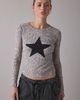 BDG BDG Star Graphic Printed Long Sleeve Spill The Tee in Leopard Print, Women's at Urban Outfitters - 2