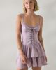 BDG BDG Sweet Talker Lace Trim Corset Mini Dress in Lavender, Women's at Urban Outfitters - 1