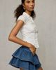 BDG BDG Sweet Talker Tiered Ruffle Denim Mini Skirt in Blue, Women's at Urban Outfitters - 1