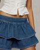 BDG BDG Sweet Talker Tiered Ruffle Denim Mini Skirt in Blue, Women's at Urban Outfitters - 2