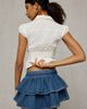 BDG BDG Sweet Talker Tiered Ruffle Denim Mini Skirt in Blue, Women's at Urban Outfitters - 3