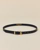 BDG BDG Thin Leather Belt in Black/Gold, Women's at Urban Outfitters - 2