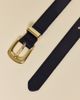BDG BDG Thin Leather Belt in Black/Gold, Women's at Urban Outfitters - 3