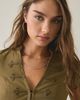 BDG BDG Tori Short Sleeve Frog Button-Down Shirt in Black, Women's at Urban Outfitters - 3