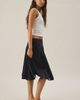 BDG BDG UO Olga Drop Waist Bustled Godet Midi Skirt in Black, Women's at Urban Outfitters - 4