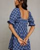 BDG BDG With Love Plaid Puff Sleeve Mini Dress in Navy, Women's at Urban Outfitters - 5