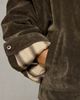 BDG BDG Wylie Contrast Collar Faux Suede Barn Jacket in Khaki, Women's at Urban Outfitters - 5