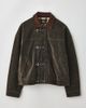 BDG BDG Wylie Contrast Collar Faux Suede Barn Jacket in Khaki, Women's at Urban Outfitters - 7