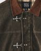BDG BDG Wylie Contrast Collar Faux Suede Barn Jacket in Khaki, Women's at Urban Outfitters - 8