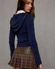 BDG BDG Zoe Asymmetric Fitted Zip-Up Hoodie Sweatshirt in Blue, Women's at Urban Outfitters - 5